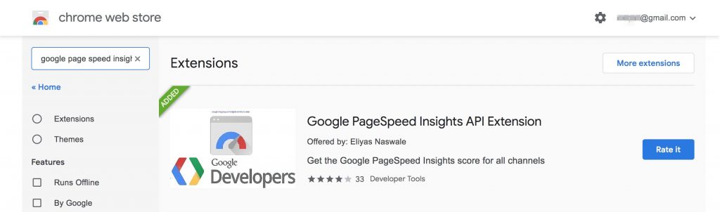 Google Page Speed Insight 插件