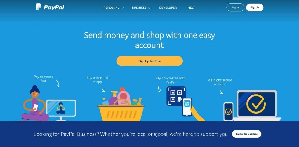 PayPal首页